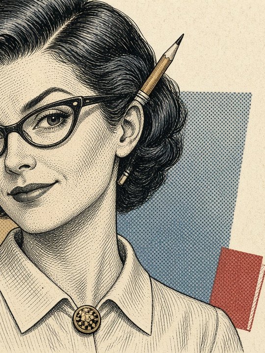 Illustrated portrait of Bunny, a fictional character